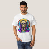 Hipster Skeletor Portret T-shirt (Voorkant volledig)