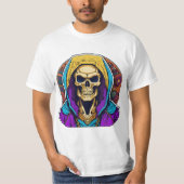 Hipster Skeletor Portret T-shirt (Voorkant)