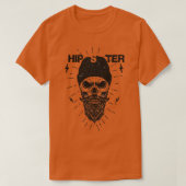 Hipster Skull Beanie en Beard T-shirt (Design voorkant)