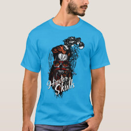 Hipster_skull_pipe_tete_de_dode_crane_fumer_barbu_ T-shirt