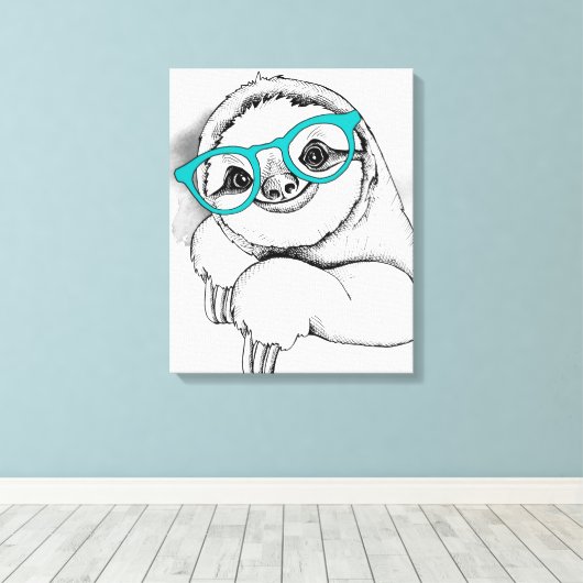 Hipster-sleuf Canvas Afdruk (Insitu (Houten vloer))