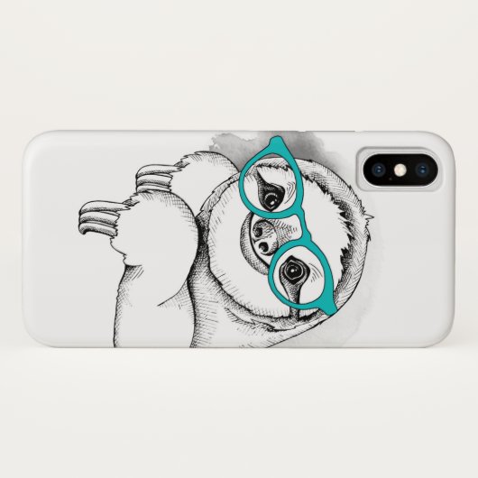 Hipster-sleuf Case-Mate iPhone Case (Achterkant (horizontaal))