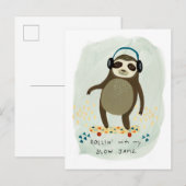 Hipster-sleuf | Rollin' met mijn trage Jams Briefkaart (Voorkant / Achterkant)