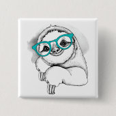 Hipster-sleuf Vierkante Button 5,1 Cm (Voorkant)