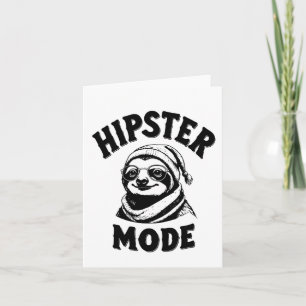 Hipster Sloth Stay Chill Kaart