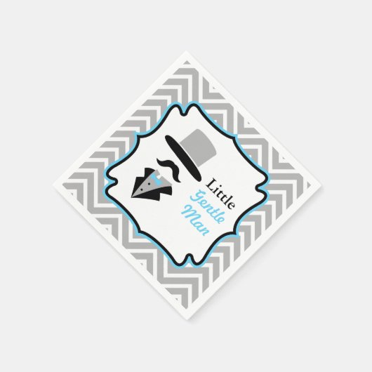 Hipster snor meneer baby jongen douche servetten (Hoek)