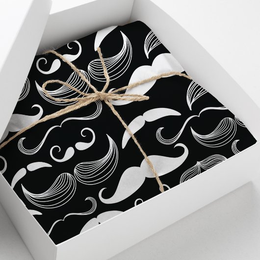 Hipster snor patroon tissuepapier