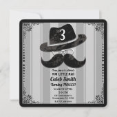 Hipster Snorhaar Hoed Bril Verjaardagsfeestje Kaart (Voorkant)