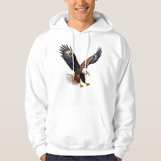 Hipster Soaring Eagle Design Hoodie (Voorkant)