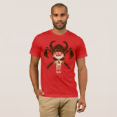 Hipster Spooky Bloody Viking Skull Shirt (Voorkant volledig)