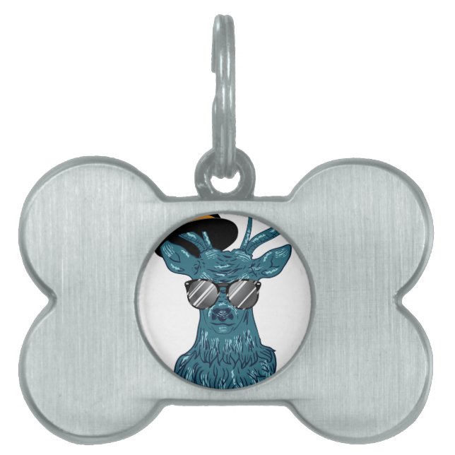Hipster Stag4 Huisdieren Naamplaatje (voorkant)