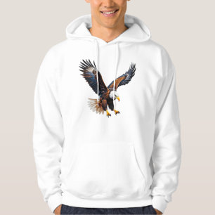 Hipster stijgende adelaar design hoodie