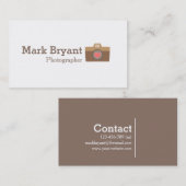 Hipster, stijlvol, camera, weddenschap fotograaf visitekaartje (Voorkant / Achterkant)