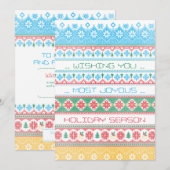 Hipster Stitch Feestdagenkaart (Voorkant / Achterkant)