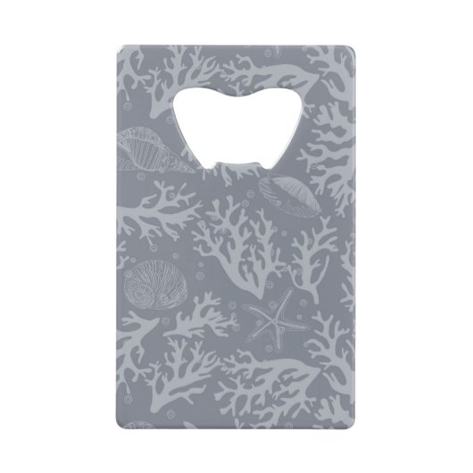 Hipster Style Coral Reef Creditkaart Flessenopener (Voorkant)