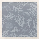 Hipster Style Coral Reef Glazen Onderzetter (Voorkant)