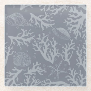 Hipster Style Coral Reef Glazen Onderzetter
