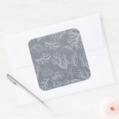 Hipster Style Coral Reef Vierkante Sticker (Envelop)
