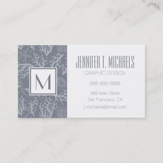 Hipster Style Coral Reef Visitekaartje (Voorkant)