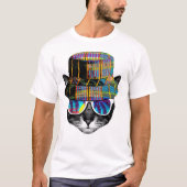Hipster summer cat t-shirt (Voorkant)
