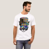 Hipster summer cat t-shirt (Voorkant volledig)