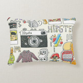 Hipster swag: handgetekende doodle set accent kussen