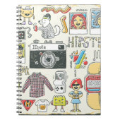 Hipster swag: handgetekende doodle set notitieboek (Voorkant)