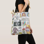 Hipster swag: handgetekende doodle set tote bag (Dichtbij)