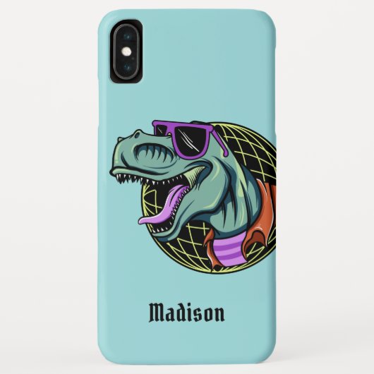 Hipster T-Rex aangepaste naam en draagtassen voor  Case-Mate iPhone Case (Achterkant)