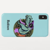 Hipster T-Rex aangepaste naam en draagtassen voor  Case-Mate iPhone Case (Achterkant (horizontaal))