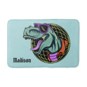 Hipster T-Rex aangepaste naam & kleurbadmatten Badmat (Voorkant)