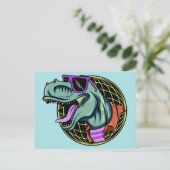 Hipster T-Rex briefkaart (Staand voorkant)