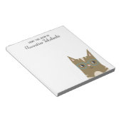 Hipster Tabby Cat | Jouw namen toevoegen Notitieblok (Schuin)