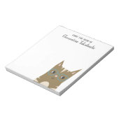 Hipster Tabby Cat | Jouw namen toevoegen Notitieblok (Linkerzijde)