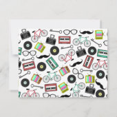 Hipster ThGeachte Flat Notecards Notitiekaartje (Achterkant)