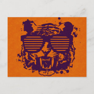 Hipster Tiger Briefkaart
