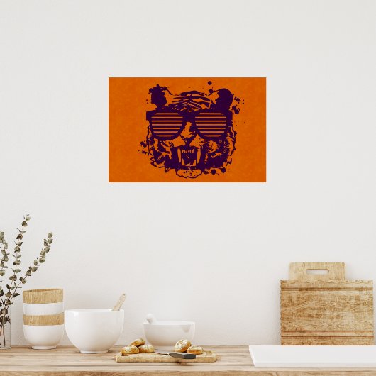 Hipster Tiger Poster (Keuken)