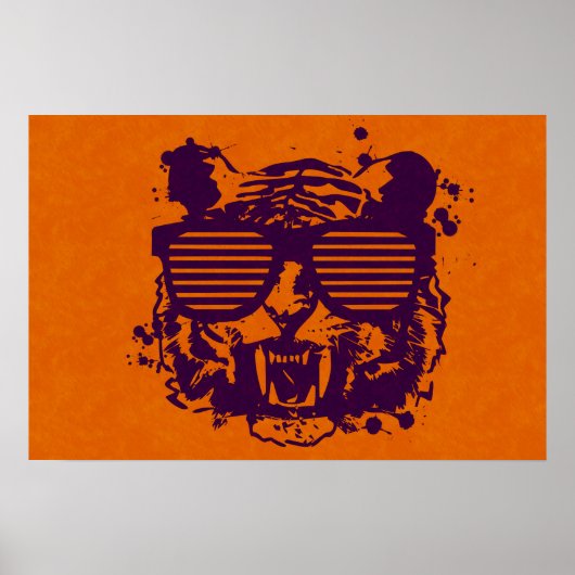 Hipster Tiger Poster (Voorkant)
