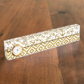 Hipster Trendy Anchor Chevron Glitter Photo Print Naambordje (Zijkant)