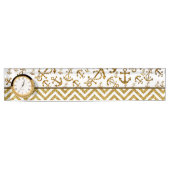 Hipster Trendy Anchor Chevron Glitter Photo Print Naambordje (Voorkant)