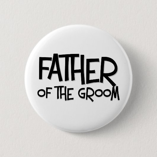 Hipster Vader van de Groom Ronde Button 5,7 Cm (Voorkant)