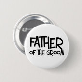Hipster Vader van de Groom Ronde Button 5,7 Cm (Voorkant /achterkant)