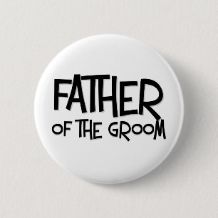 Hipster Vader van de Groom Ronde Button 5,7 Cm