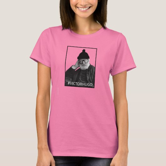 Hipster Victor Hugo T-shirt (Voorkant)