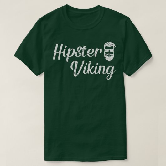 Hipster Viking Funny Beard T-shirt (Design voorkant)