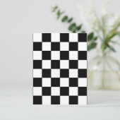 Hipster voor zwarte en witte toetsenbord briefkaart (Staand voorkant)