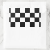 Hipster voor zwarte en witte toetsenbord rechthoekige sticker (Tas)