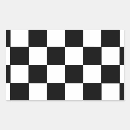 Hipster voor zwarte en witte toetsenbord rechthoekige sticker (Voorkant)