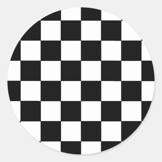 Hipster voor zwarte en witte toetsenbord ronde sticker (Voorkant)