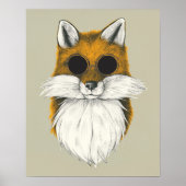 Hipster Vos Poster (Voorkant)
